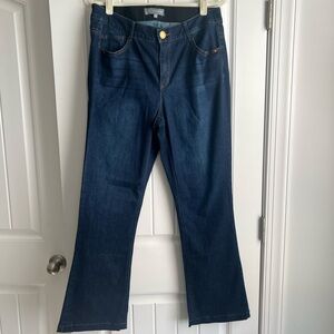 Wit & Wisdom High Rise Dark Blue Flare Jeans